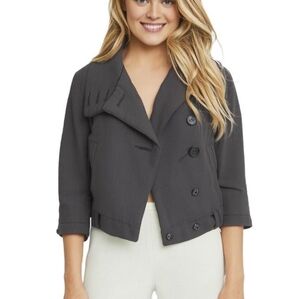 Aritzia Community Moto Jacket Bomber 90s Biker Womens XXS Taupe Organic Cotton